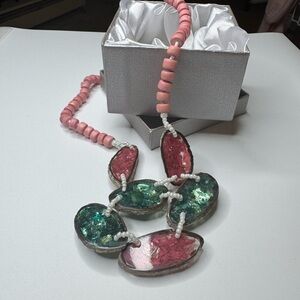 Bead and Resin Necklace